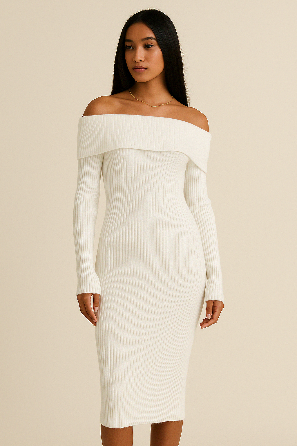 off the shoulder ribbed midi dress Entro Black Ribbed Knit Off Shoulder Midi Dress
