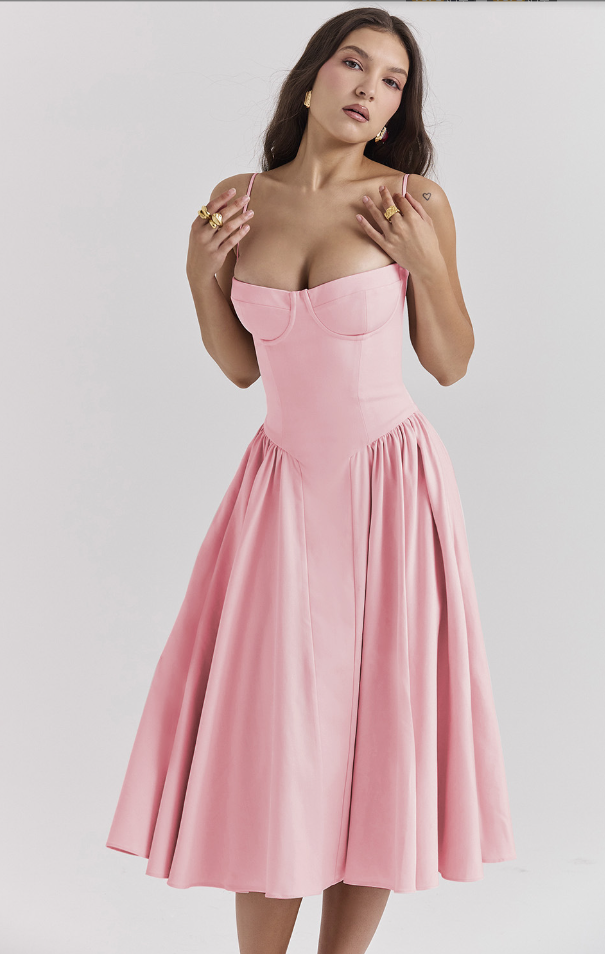 Calliope | Women's Sleeveless Structured Midi Summer Dress