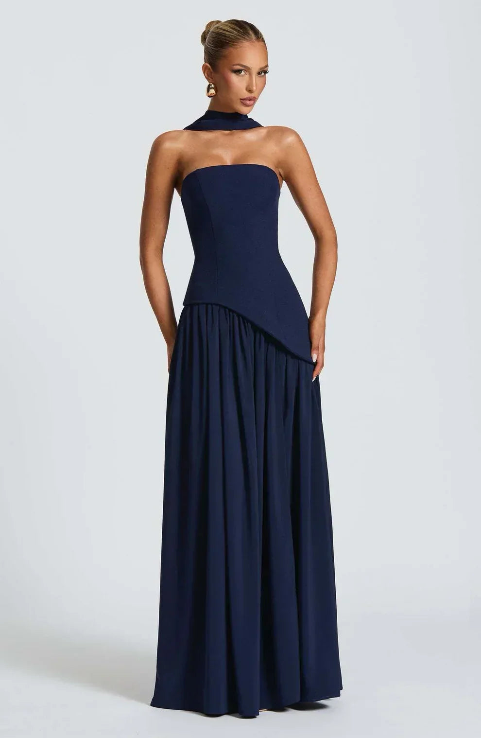 strapless asymmetrical dress Donna