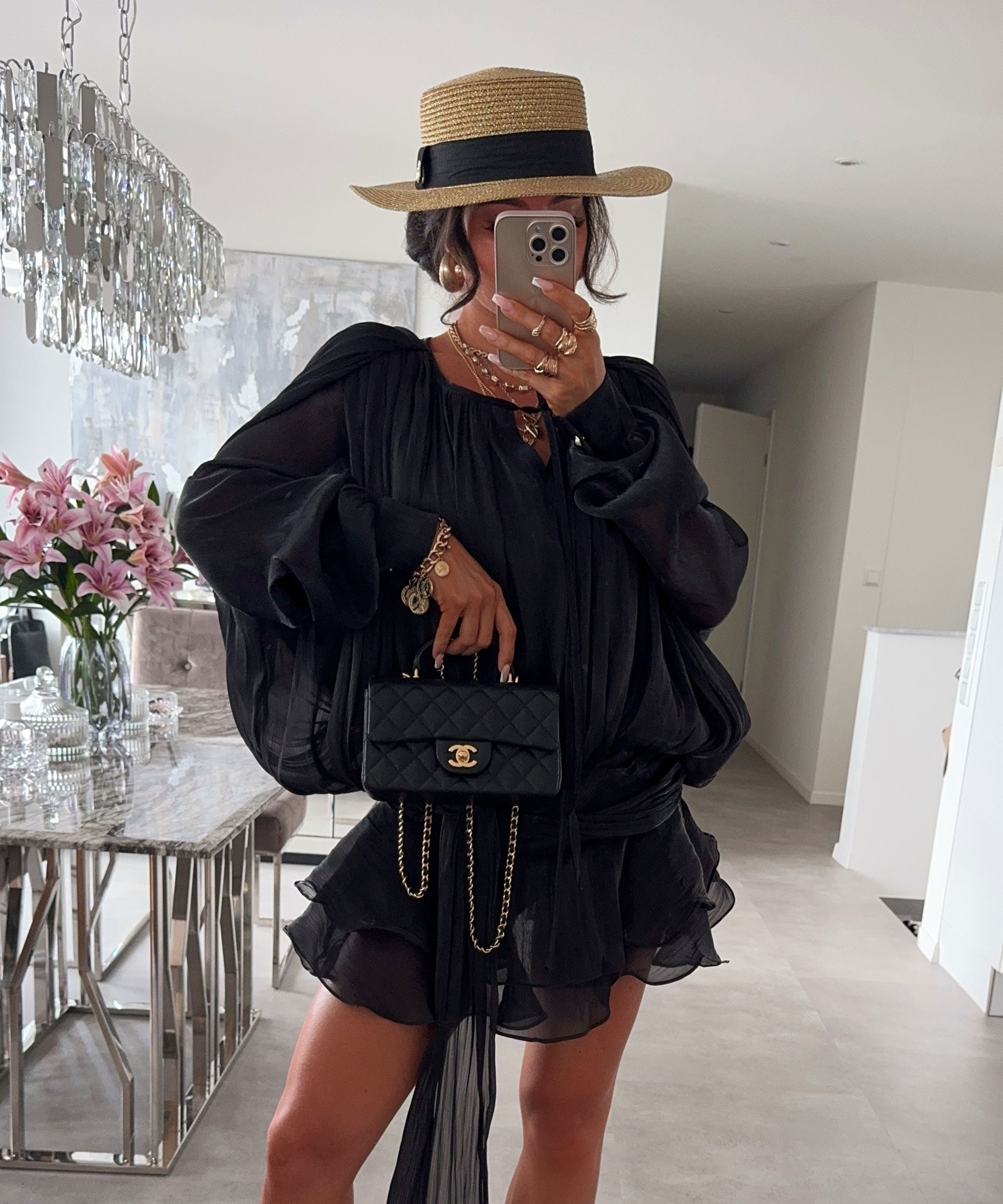 Velvet | Lustrous Black Velvet Mini Dress