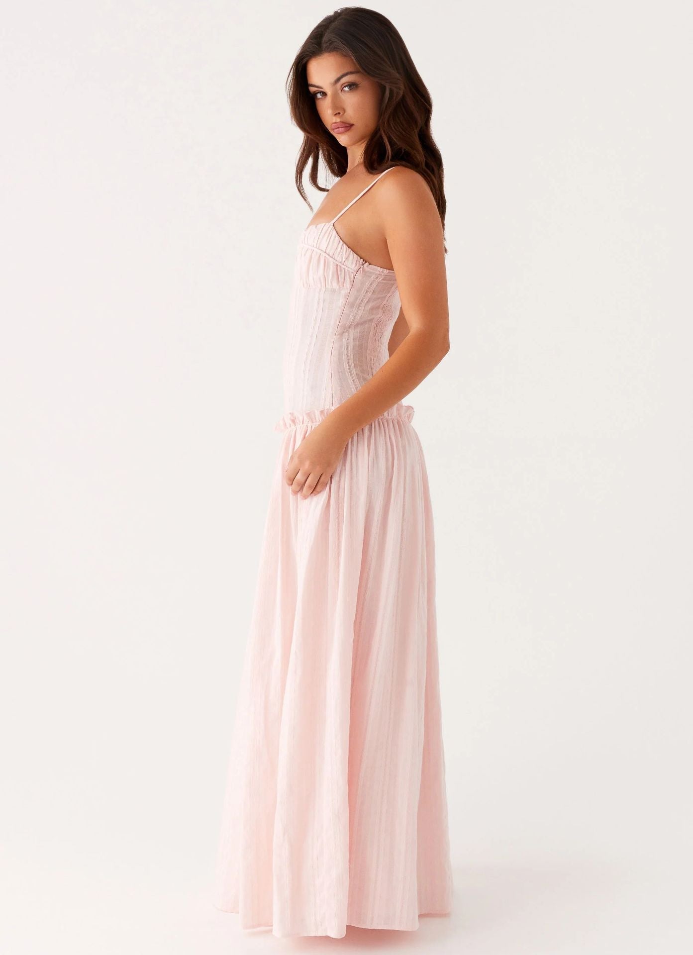 Jamy | Elegant Back Slip Color-Block Maxi Dress