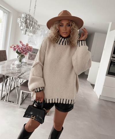 Beige Salma Pullover | LouLou Couture