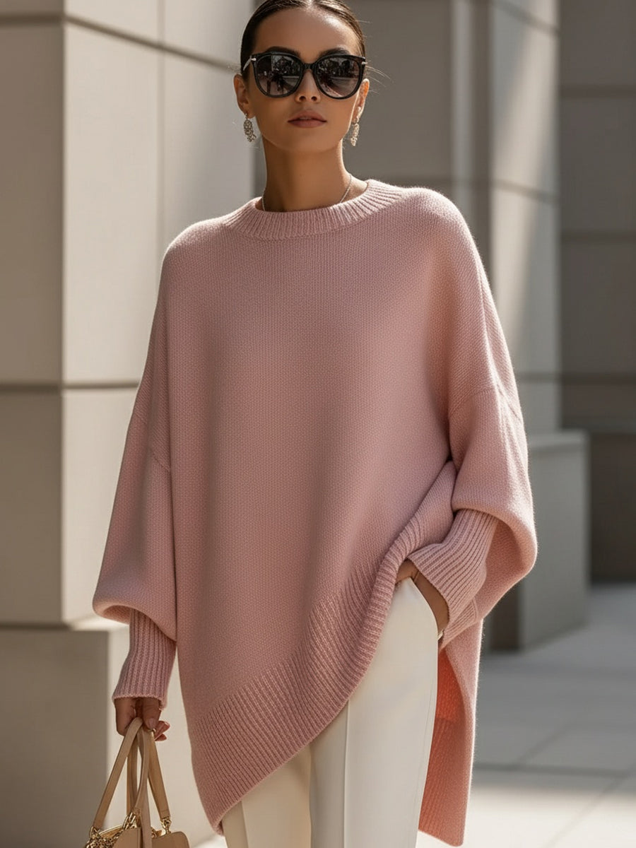 Oversized Knit Poncho Sweater | LouLou Couture