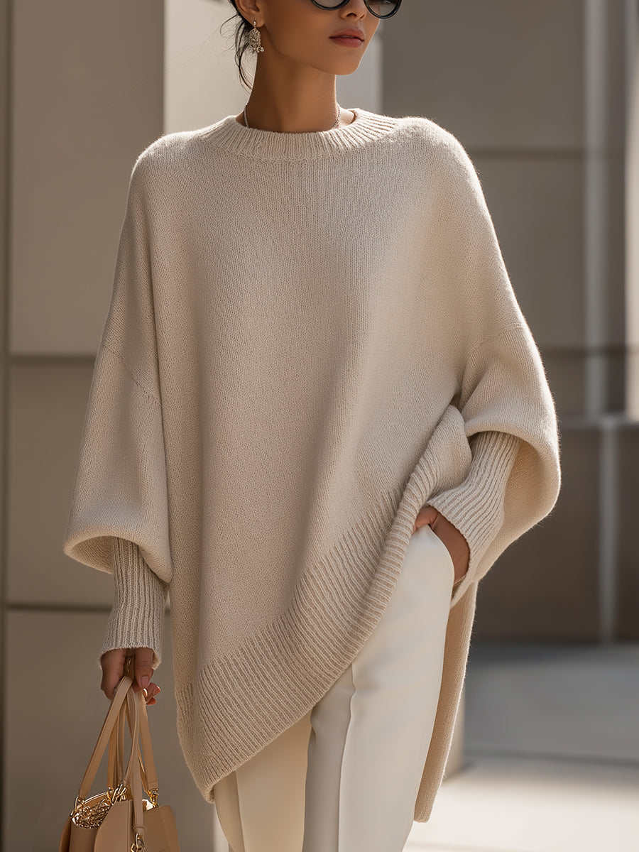 Oversized Knit Poncho Sweater | LouLou Couture