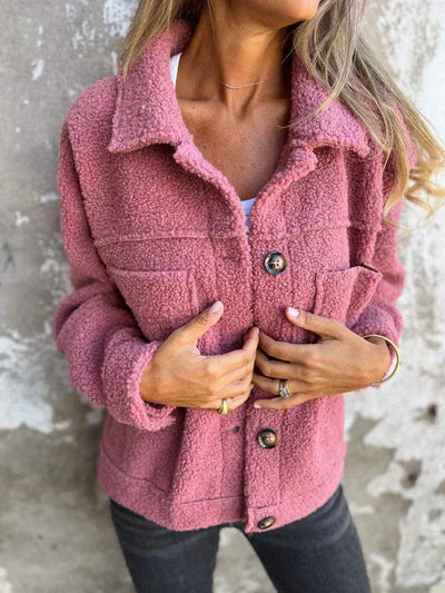 Relaxed Fit Fleece Jacket | LouLou Couture