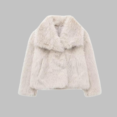 Classy Long Sleeve Fuzzy Coat | LouLou Couture
