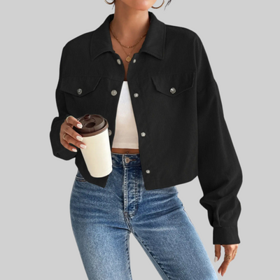 Classic Collared Button-Front Jacket | LouLou Couture