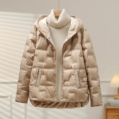 Quilted Winter Jacket With Hood and Zip | LouLou Couture