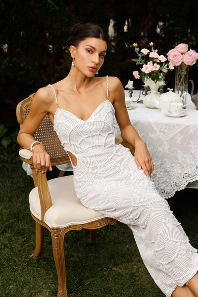 Pearl Sequin Midi Dress | LouLou Couture