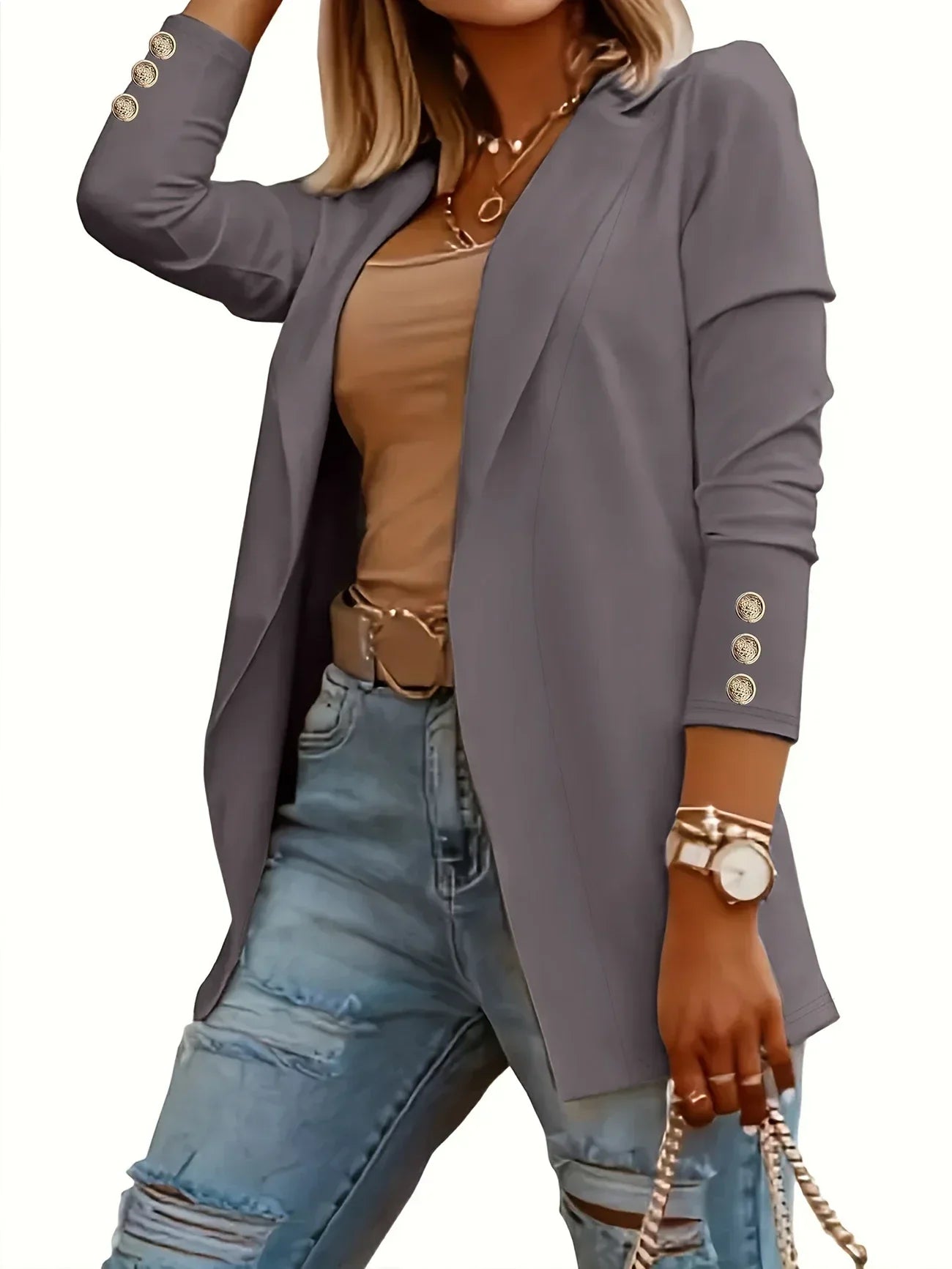 Chic Open Front Jacket | LouLou Couture