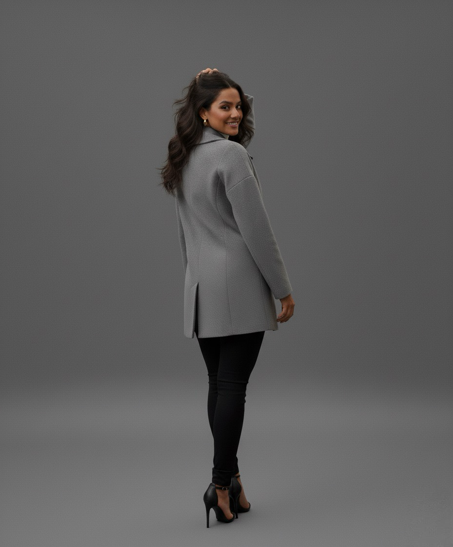 Grey Oversized Joana Jacket | LouLou Couture