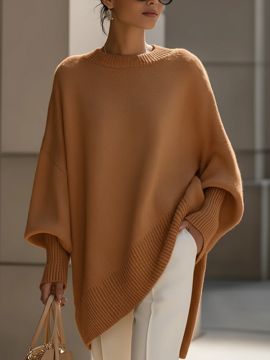 Oversized Knit Poncho Sweater | LouLou Couture