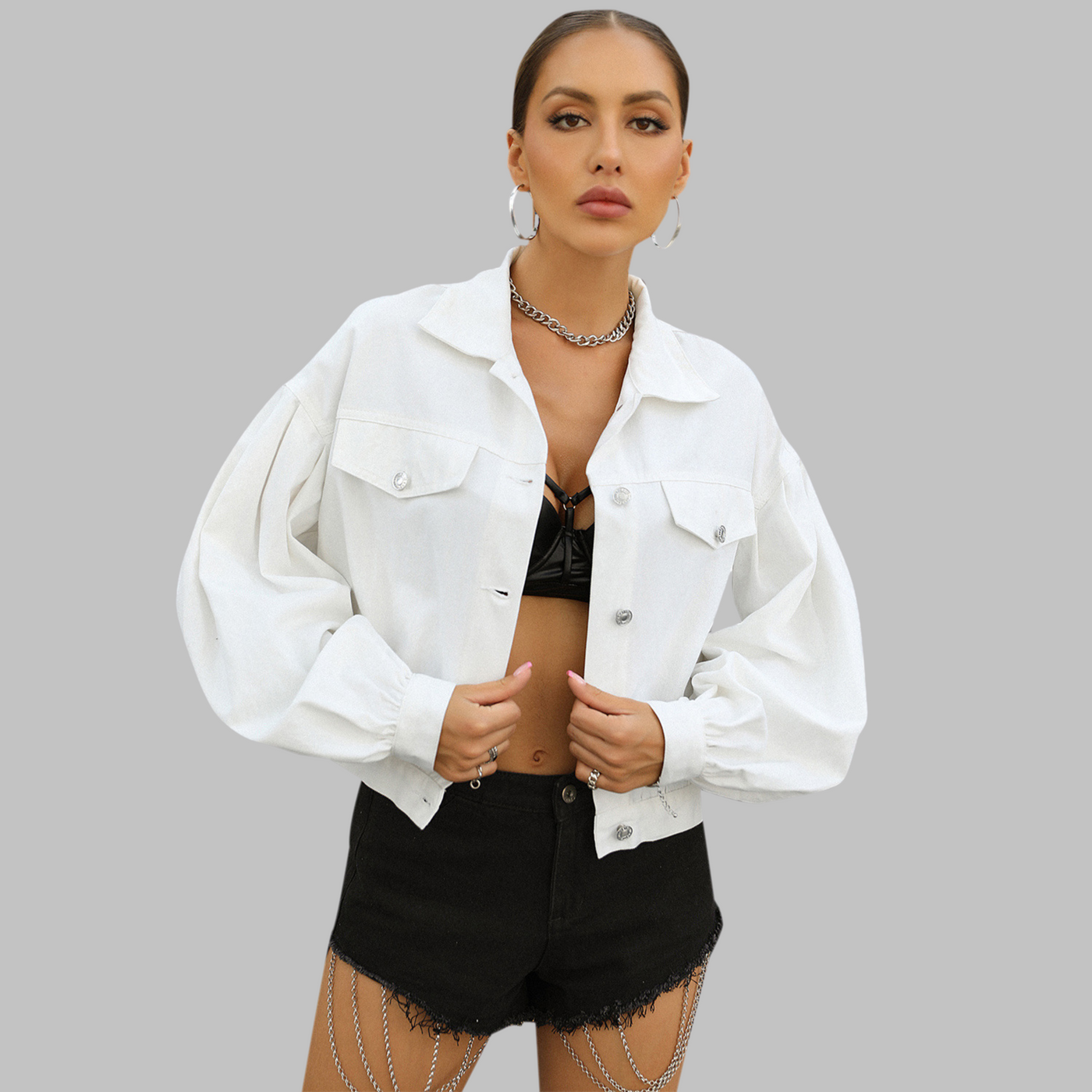 Casual Long Sleeve Button Jacket | LouLou Couture