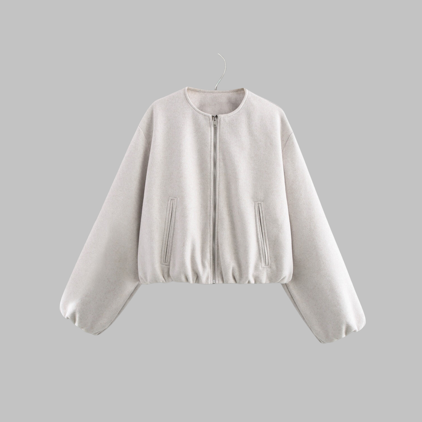 Long Sleeve Zipper Crop Top Jacket | LouLou Couture