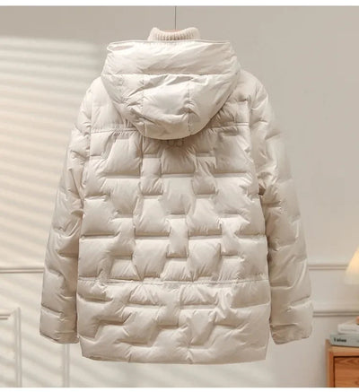 Quilted Winter Jacket With Hood and Zip | LouLou Couture