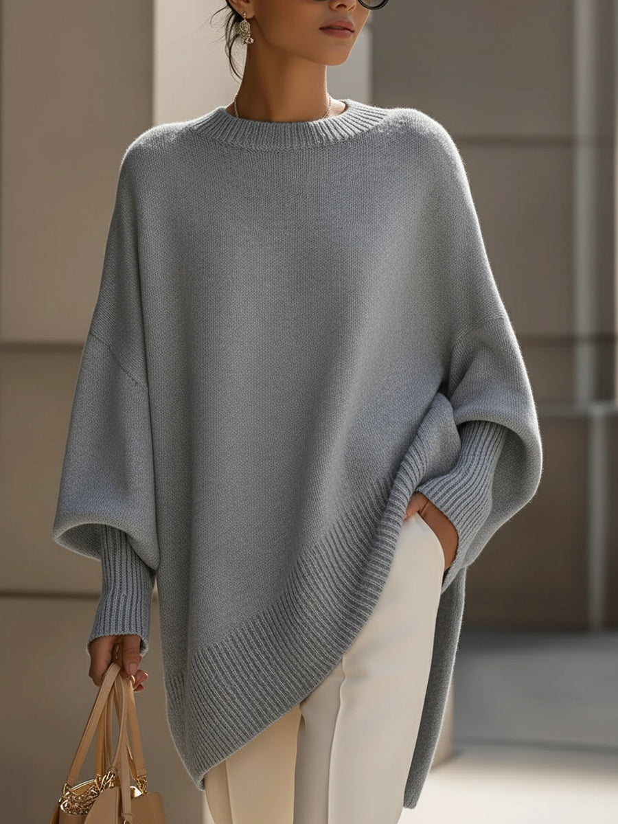 Oversized Knit Poncho Sweater | LouLou Couture