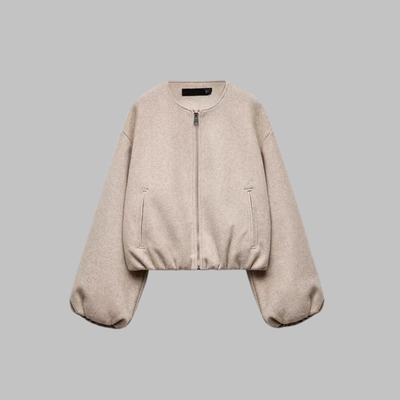 Long Sleeve Zipper Crop Top Jacket | LouLou Couture