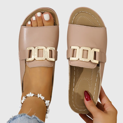 Kathlyn Comfy Buckle Sandals | LouLou Couture