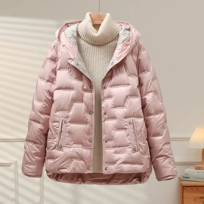 Quilted Winter Jacket With Hood and Zip | LouLou Couture
