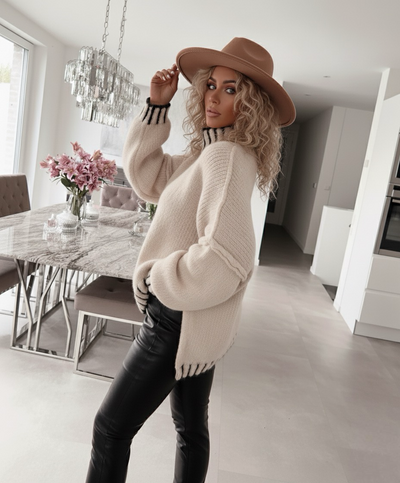 Beige Salma Pullover | LouLou Couture