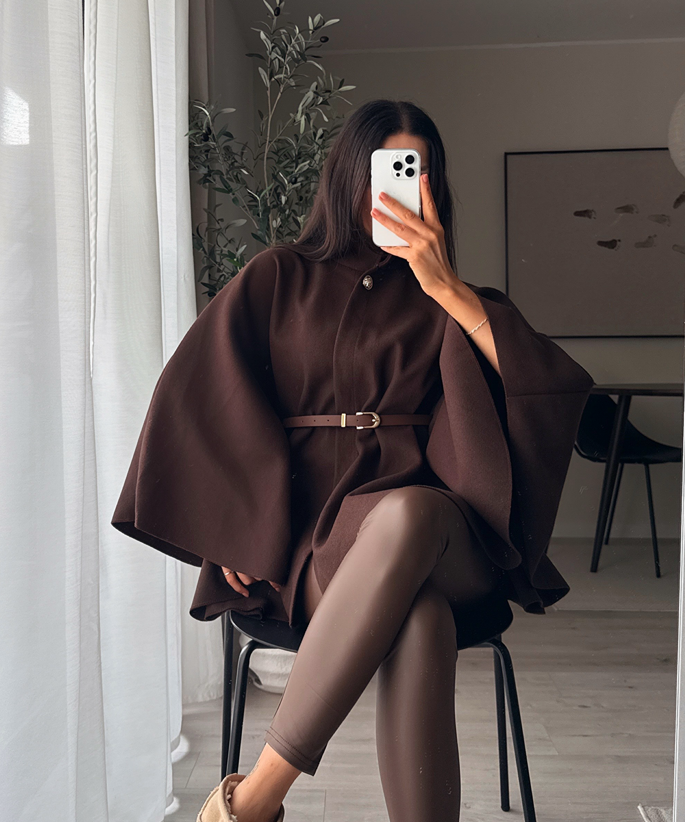 Cape Coat Brown | LouLou Couture