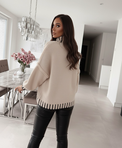 Beige Salma Pullover | LouLou Couture