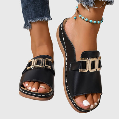 Kathlyn Comfy Buckle Sandals | LouLou Couture