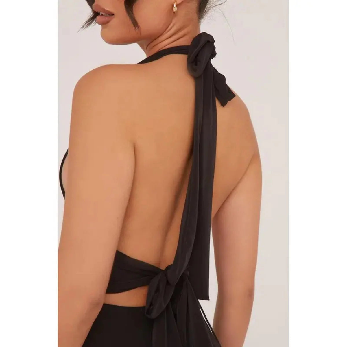 Chic Backless Halter Evening Mini Dress | LouLou Couture