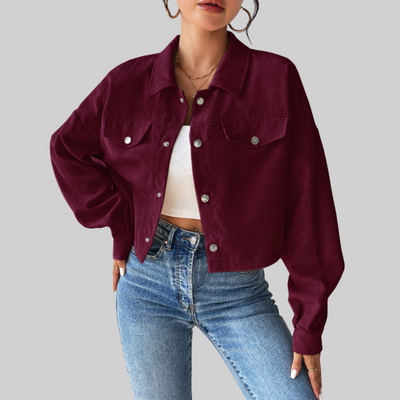 Classic Collared Button-Front Jacket | LouLou Couture