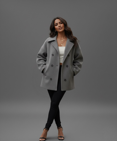 Grey Oversized Joana Jacket | LouLou Couture
