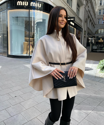 Cape Coat Beige | LouLou Couture