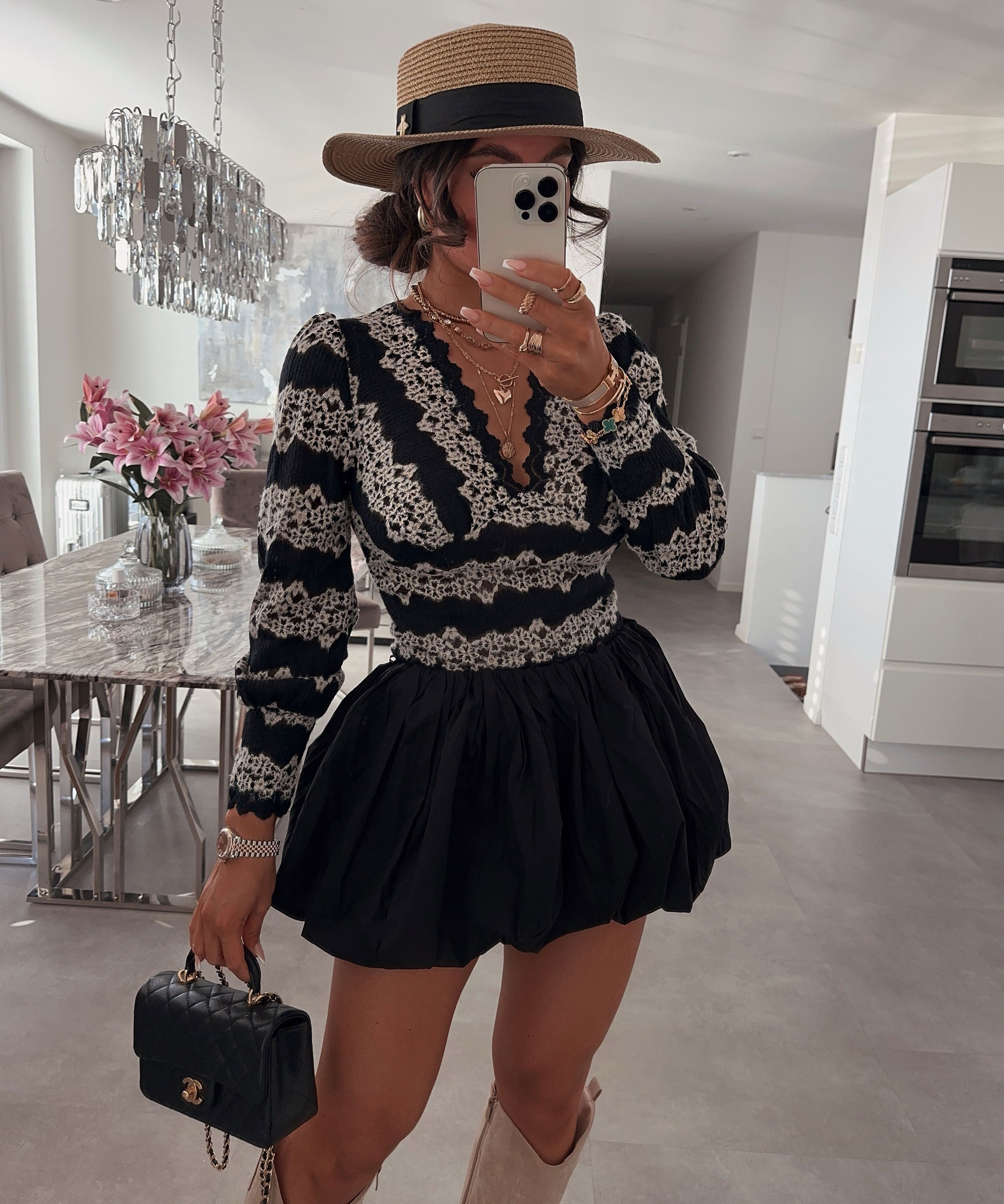 Black Cotton Skirt | LouLou Couture