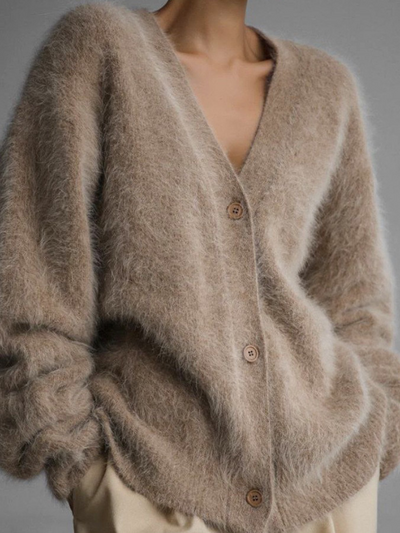 Luxe Fuzzy Cardigan | LouLou Couture