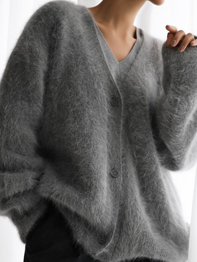 Luxe Fuzzy Cardigan | LouLou Couture