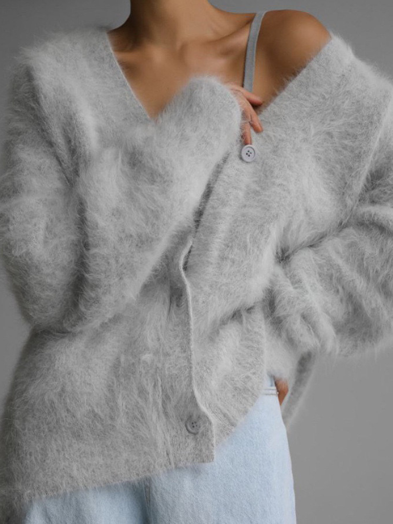 Luxe Fuzzy Cardigan | LouLou Couture
