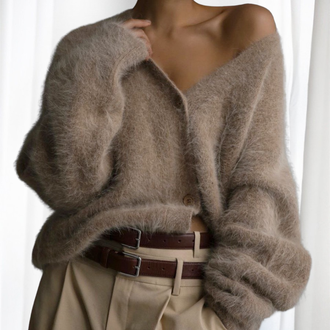 Comfy Button Front Drop Shoulder Cardigan | LouLou Couture