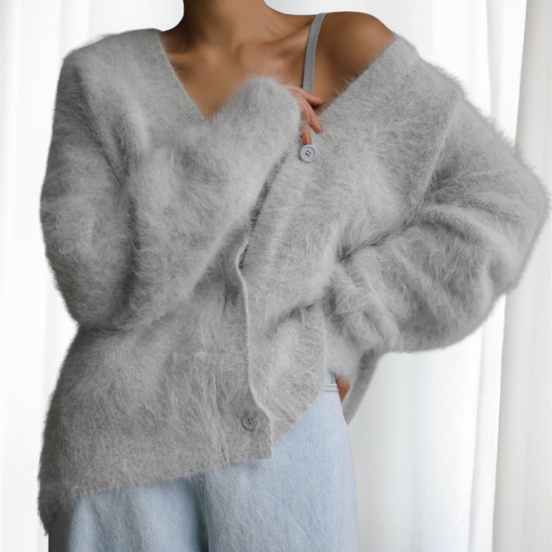 Comfy Button Front Drop Shoulder Cardigan | LouLou Couture