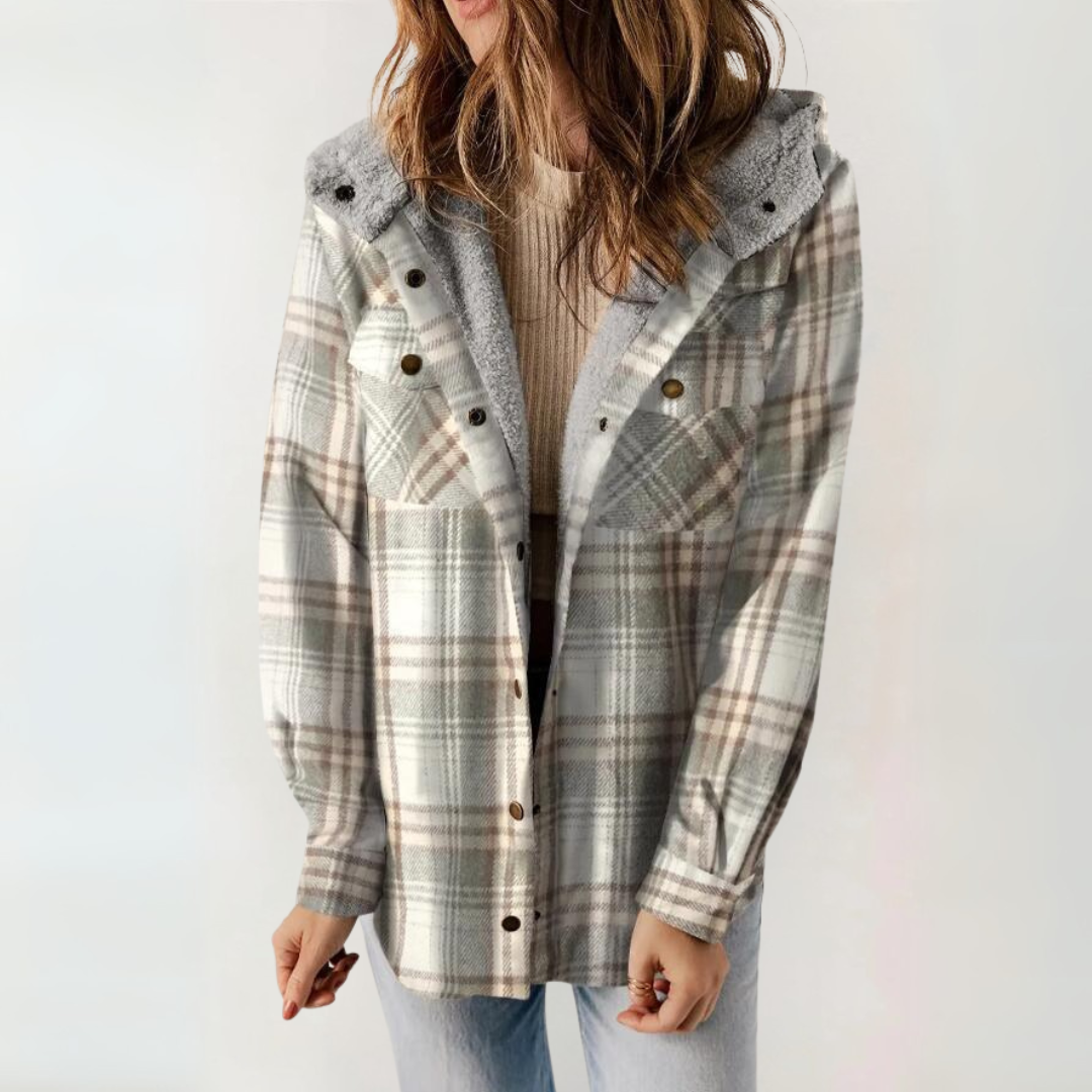 Casual Long Sleeve Button Hooded Coat | LouLou Couture