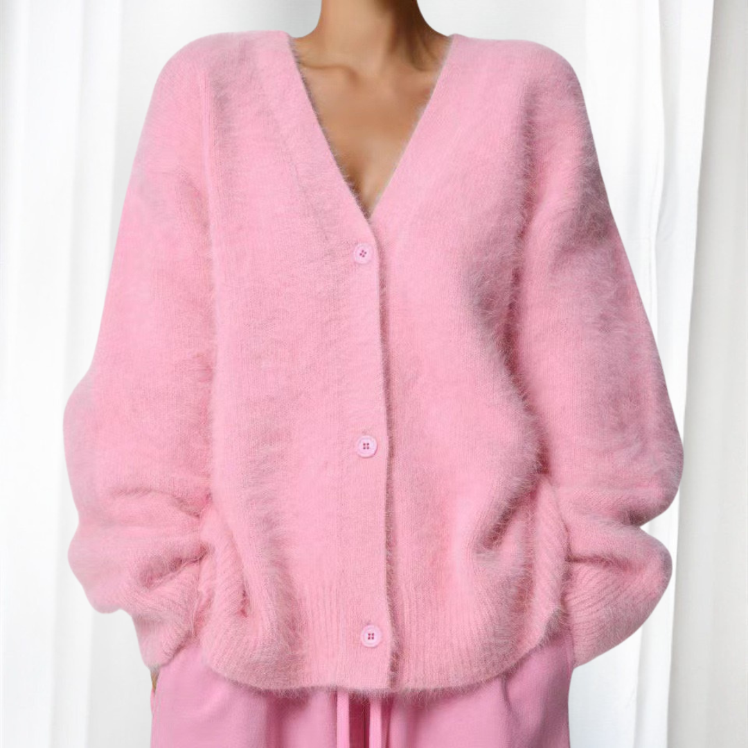 Comfy Button Front Drop Shoulder Cardigan | LouLou Couture