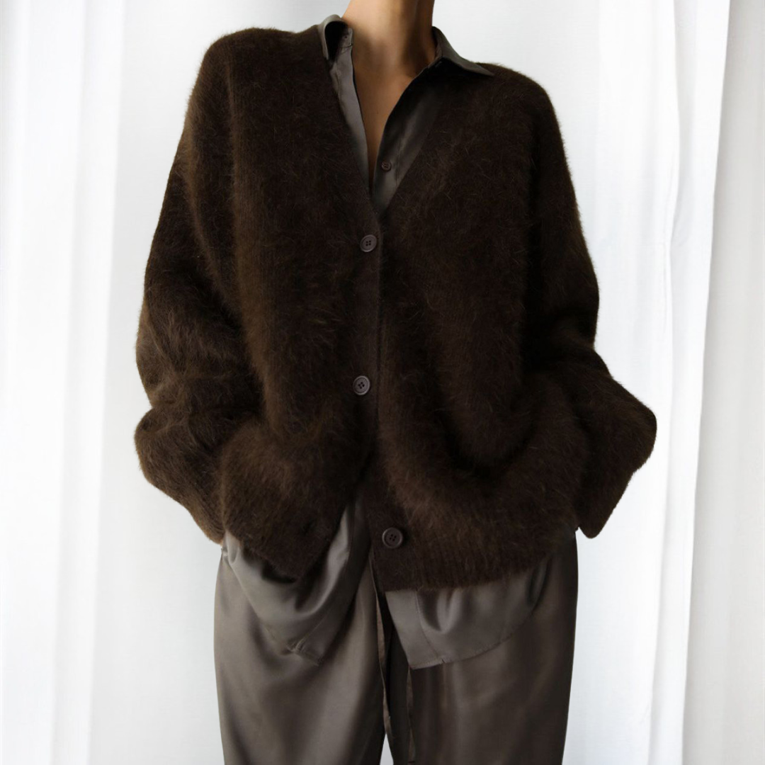 Comfy Button Front Drop Shoulder Cardigan | LouLou Couture