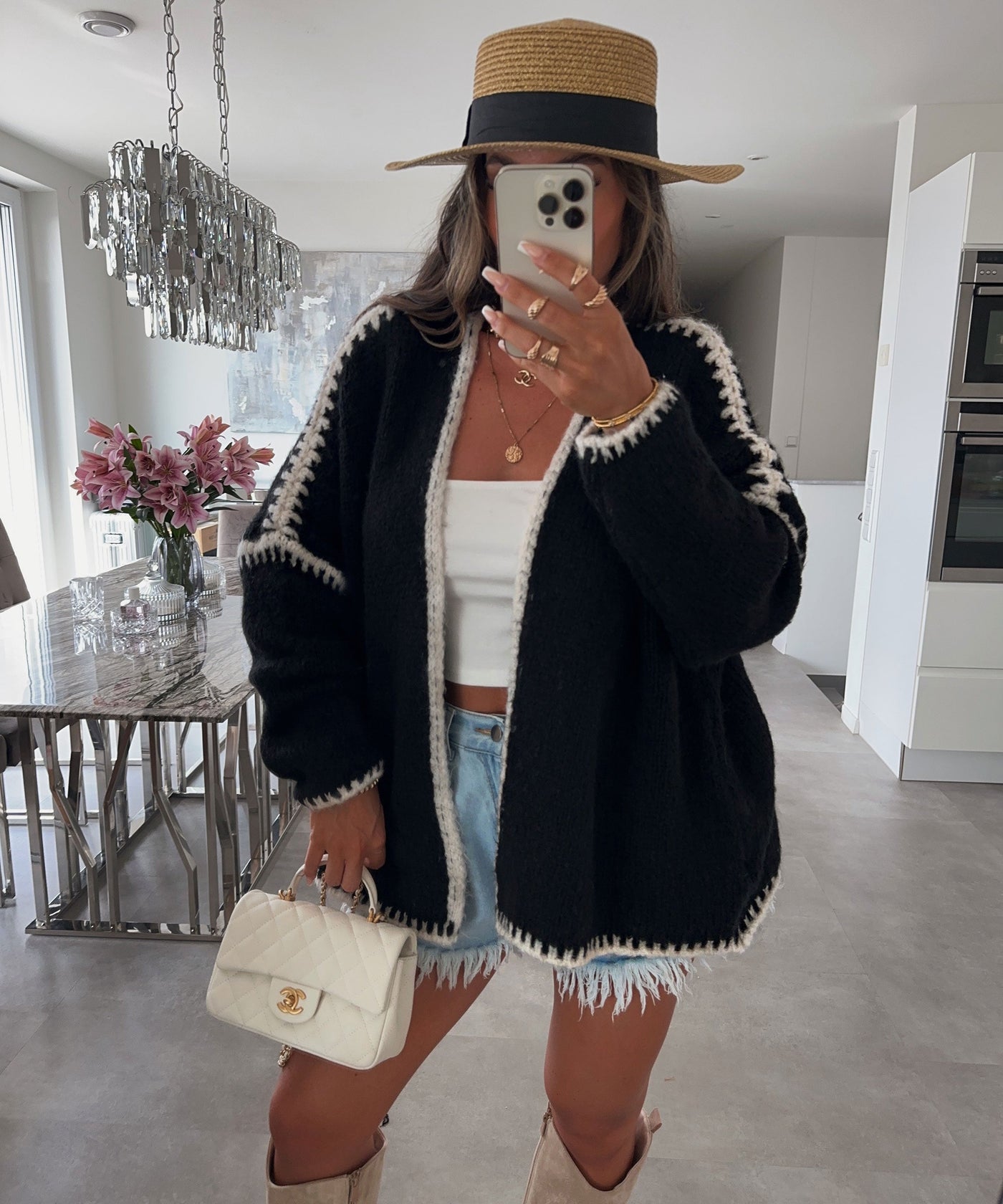 The Contrast Cardigan | LouLou Couture