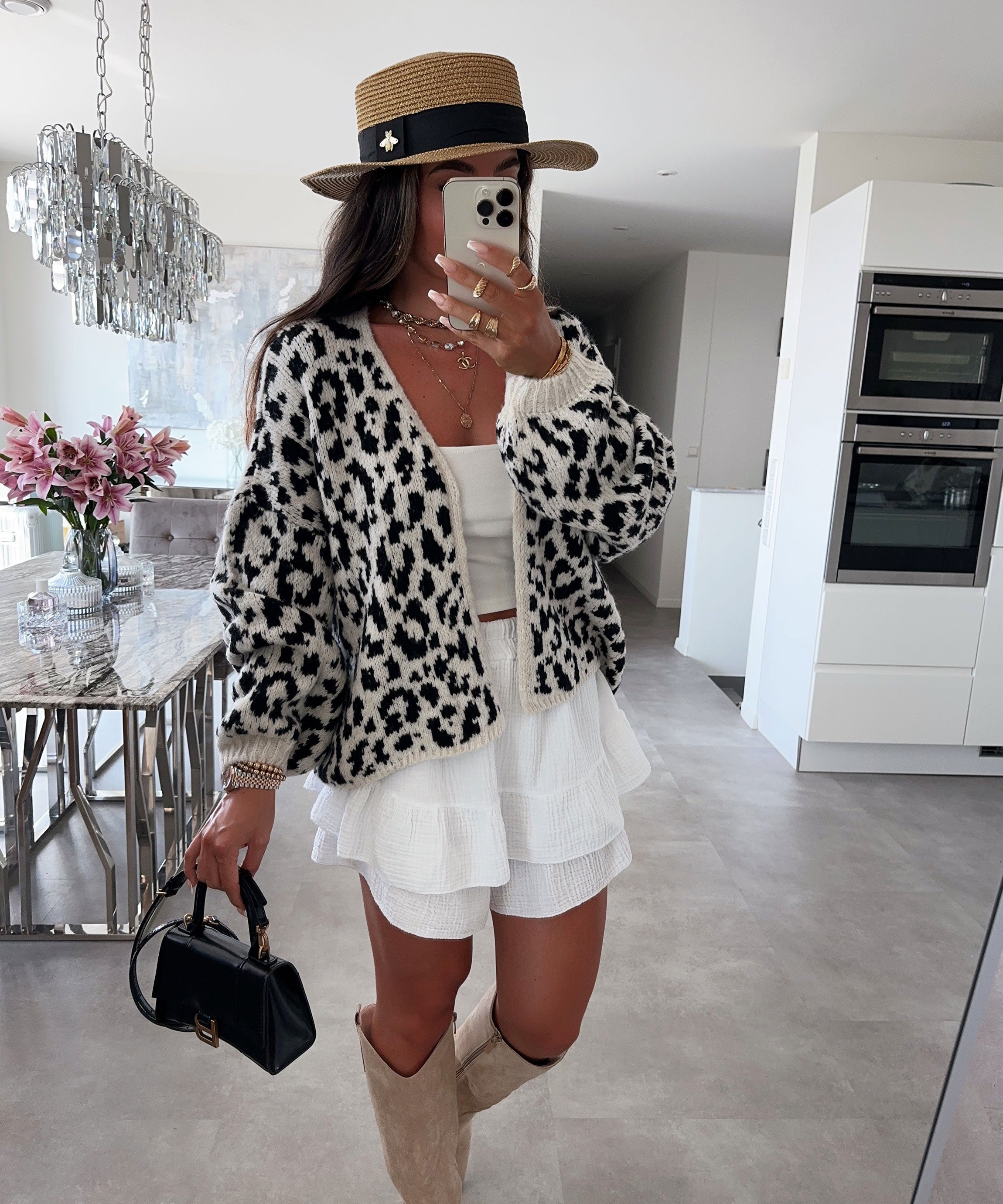 Abstract Spot Cardigan | LouLou Couture - LouLou Couture