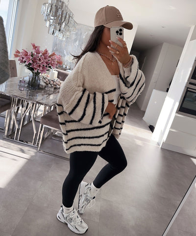 Linear Stripe Cardigan | LouLou Couture