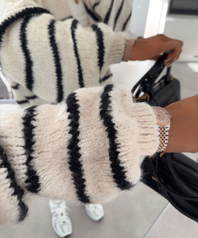 Linear Stripe Cardigan | LouLou Couture