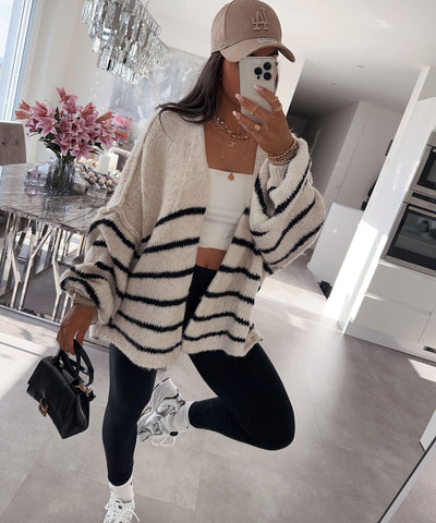 Linear Stripe Cardigan | LouLou Couture