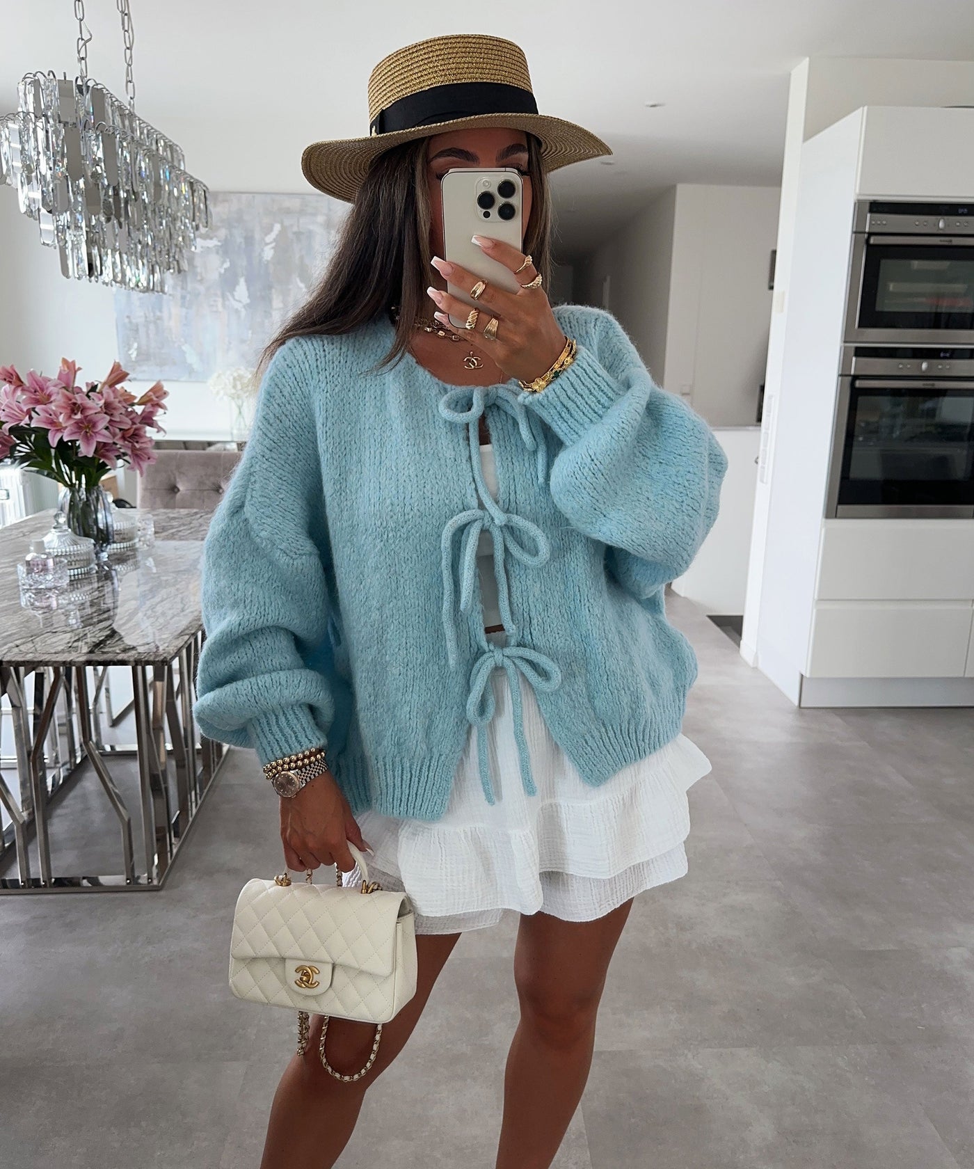 CARDIGAN LIGHT BLUE  | LouLou Couture