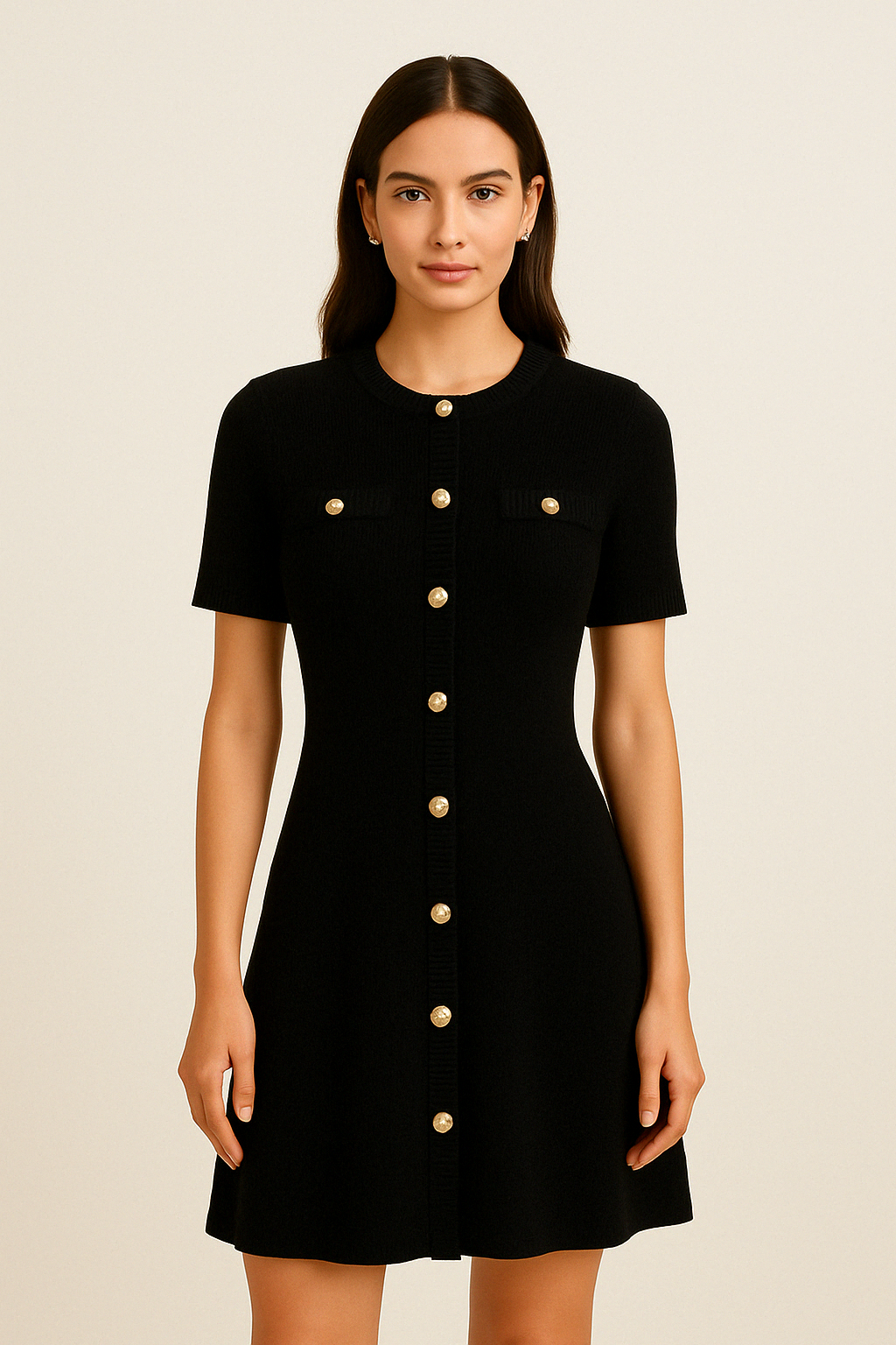 Knit Button Dress | LouLou Couture