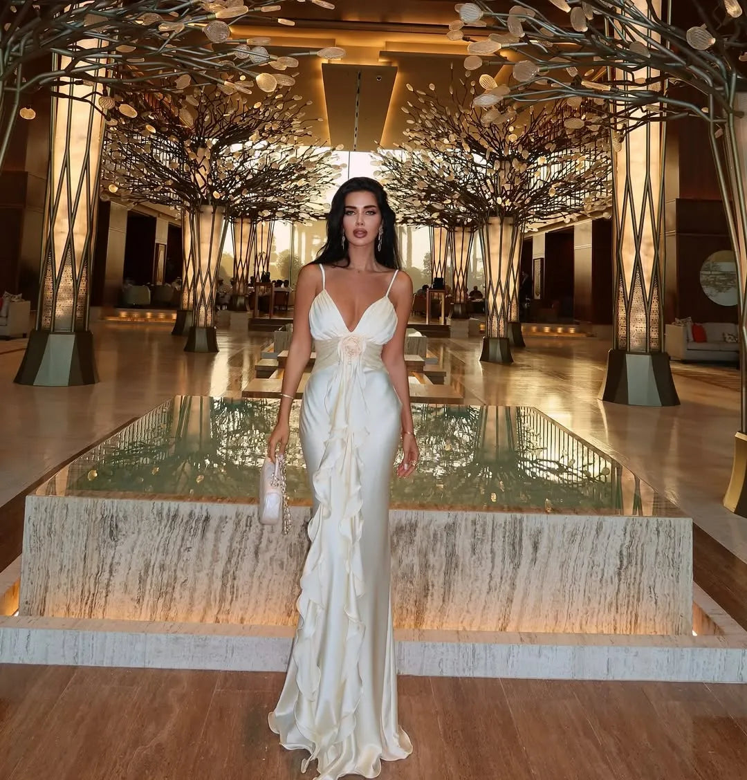 Medina Flowers Flounce Maxi Dress | LouLou Couture