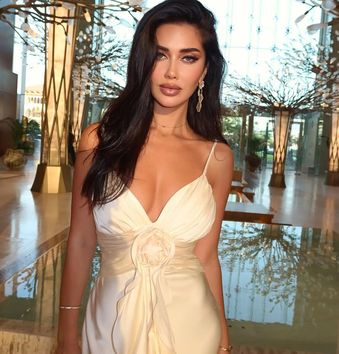 Medina Flowers Flounce Maxi Dress | LouLou Couture