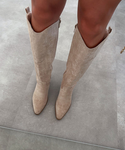 Beige Cowboy Boots | LouLou Couture